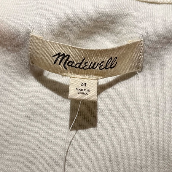 NWT Madewell Eyelet Sleeve Cotton Henley Top in Crème JCrew Popular officewear - Picture 11 of 16